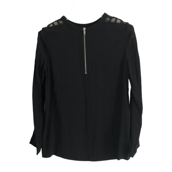 IRO Ashty Mesh Open Ladder Arm Blouse Black Small - Picture 5 of 14